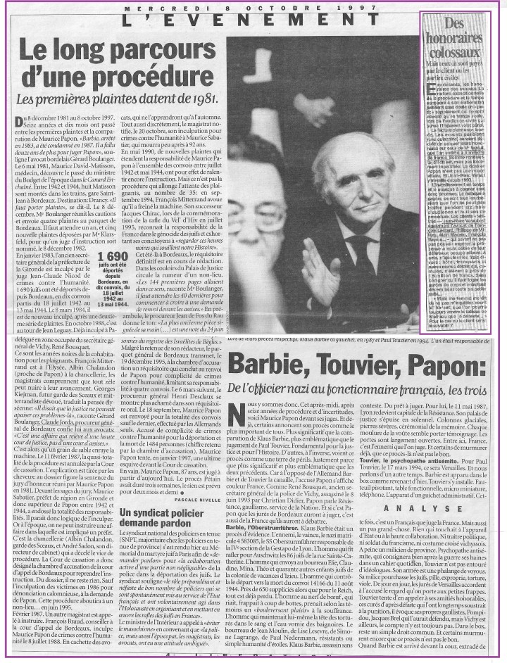 Papon Touvier Barbi