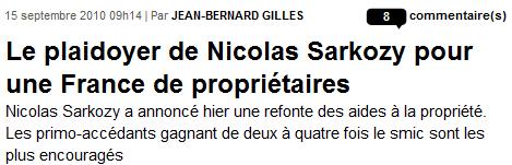 Plaidoyer Sarko immobilier