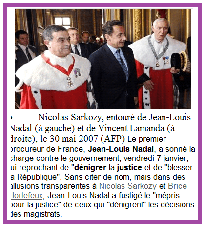 Sarko et magistrats. Nadal