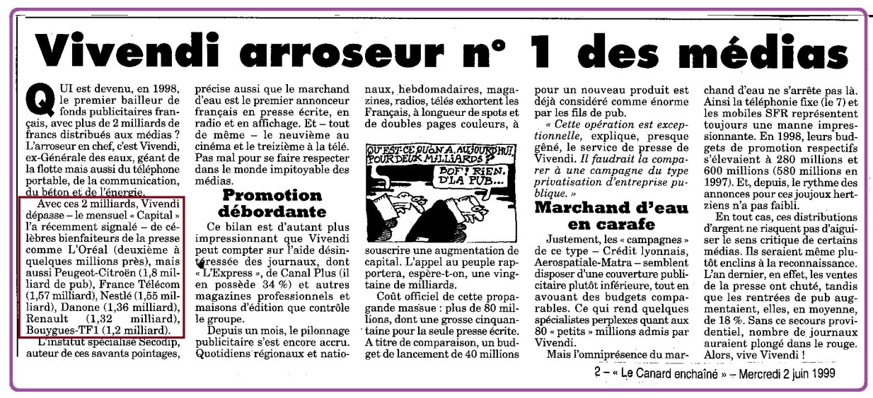 Vivendi arroseur n° 1 Medias