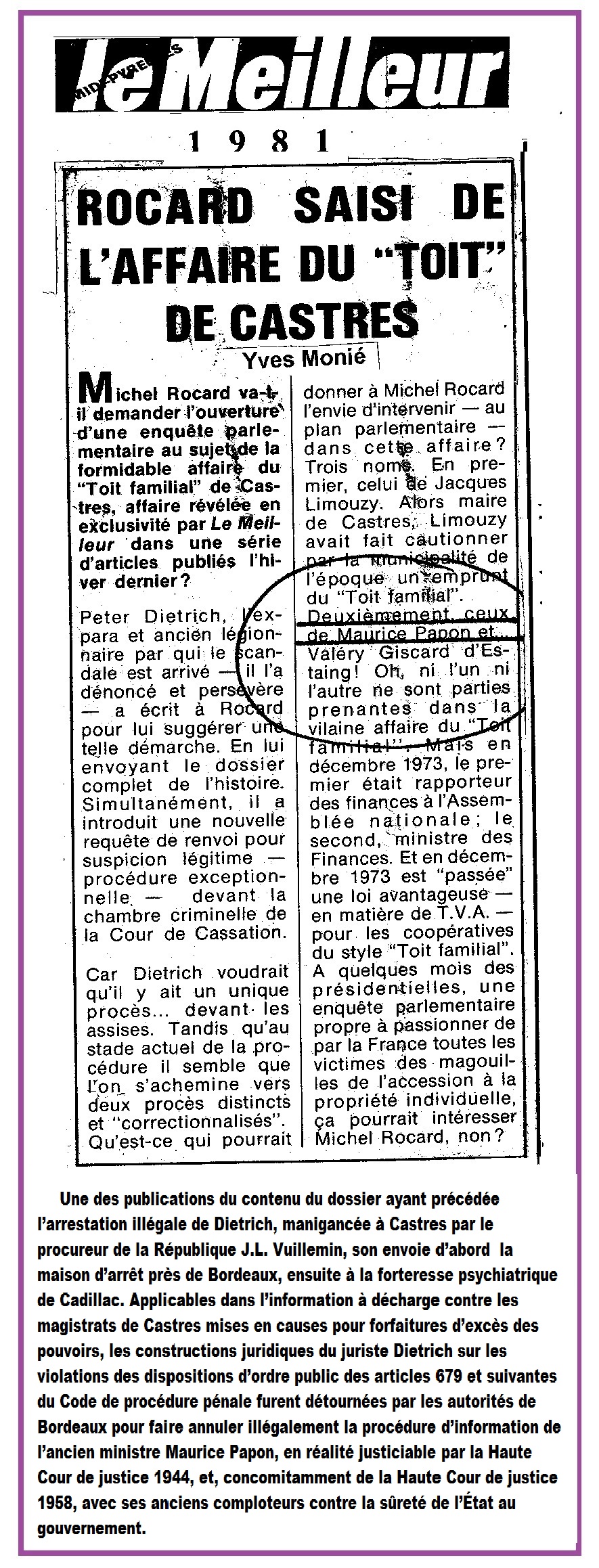 Roccard Toit Castres Giscard Vuillemin