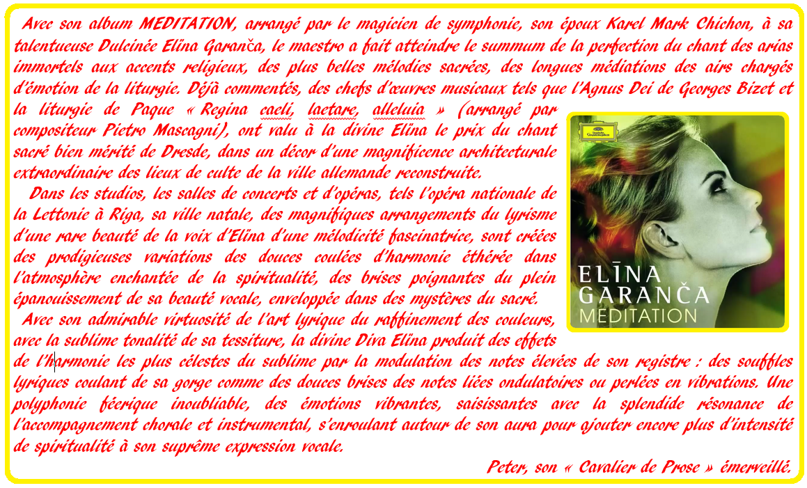 Elïna Garanča 40 prose Méditation