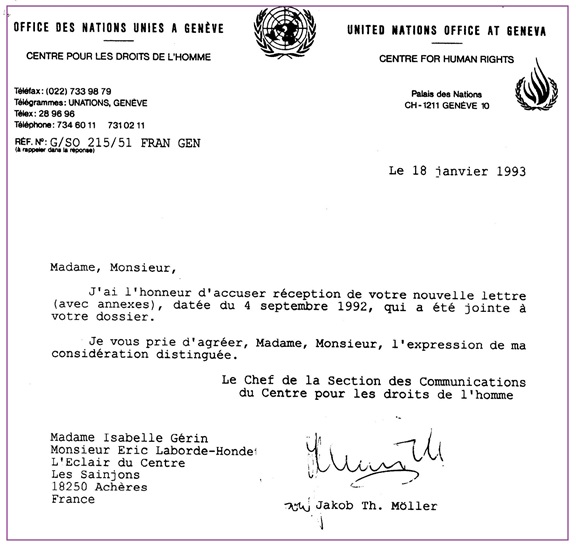 ONU Saisi par Laborde Hondet.