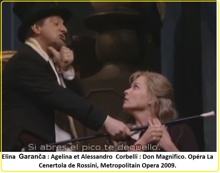 2 Elina Garanča Agelina et Alessandro Corbelli Don Magnifico Opéra La Cenertola de Rossini