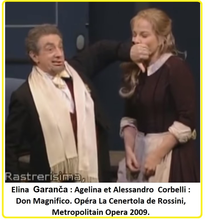 Elina Garanča Agelina et Alessandro Corbelli Don Magnifico Opéra La Cenertola de Rossini